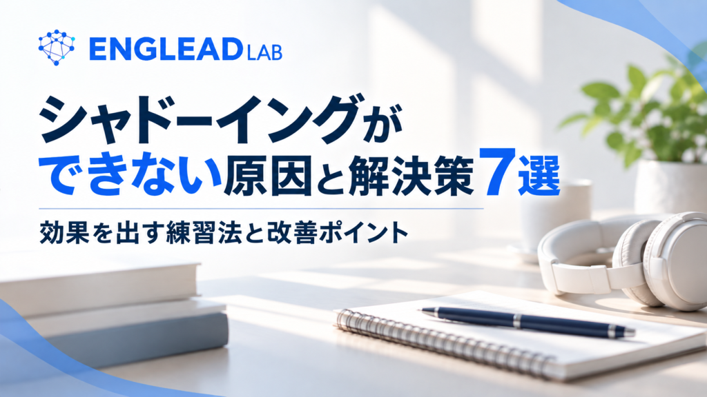 シャドーイング　できない　原因　解決策