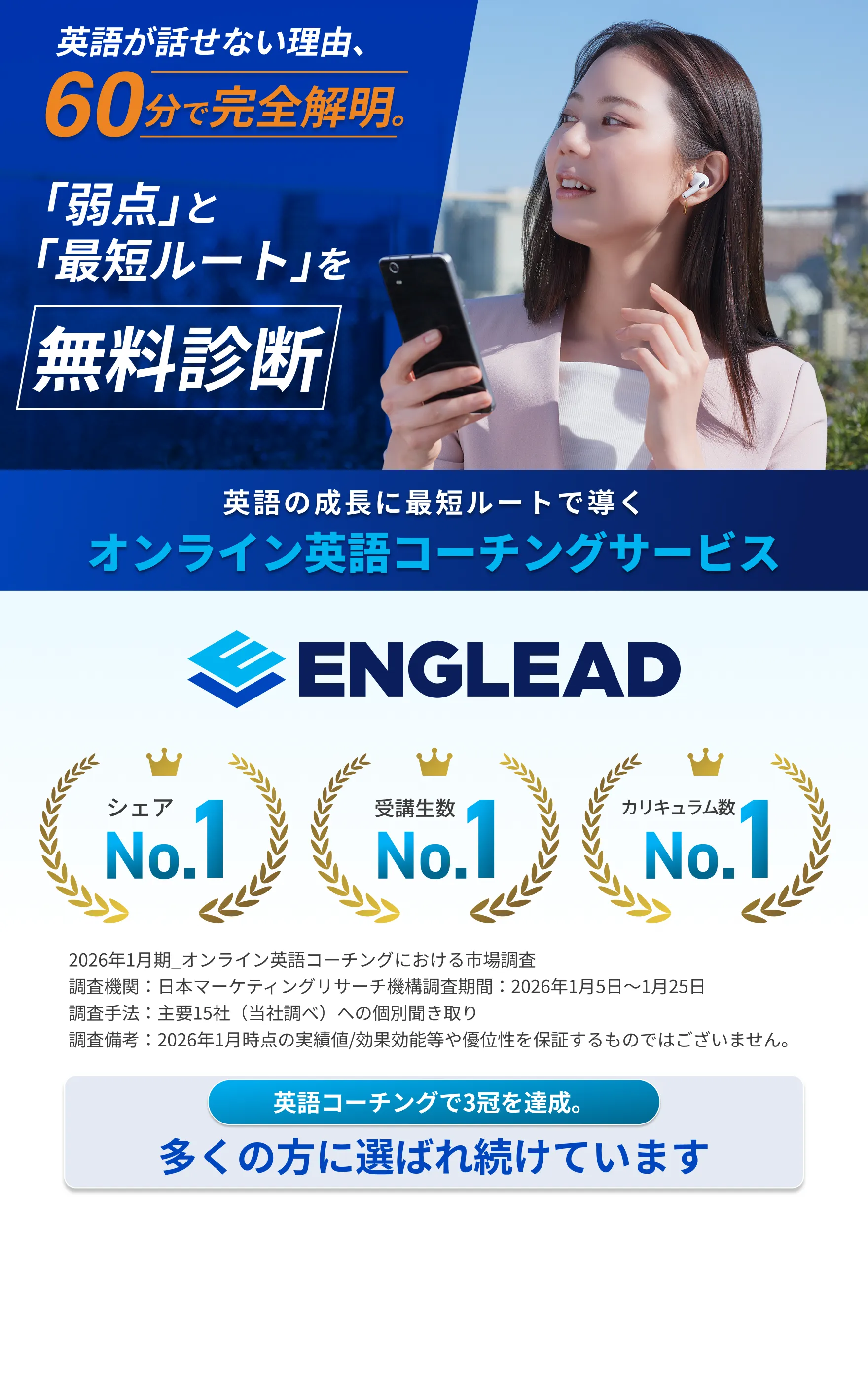 英語が話せない理由、60分で完全解明。「弱点」と「最短ルート」を無料診断 英語の成長に最短ルートで導くオンライン英語コーチングサービス