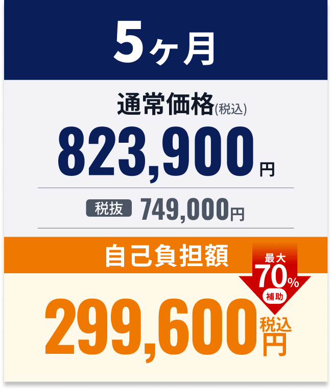 5ヶ月料金
